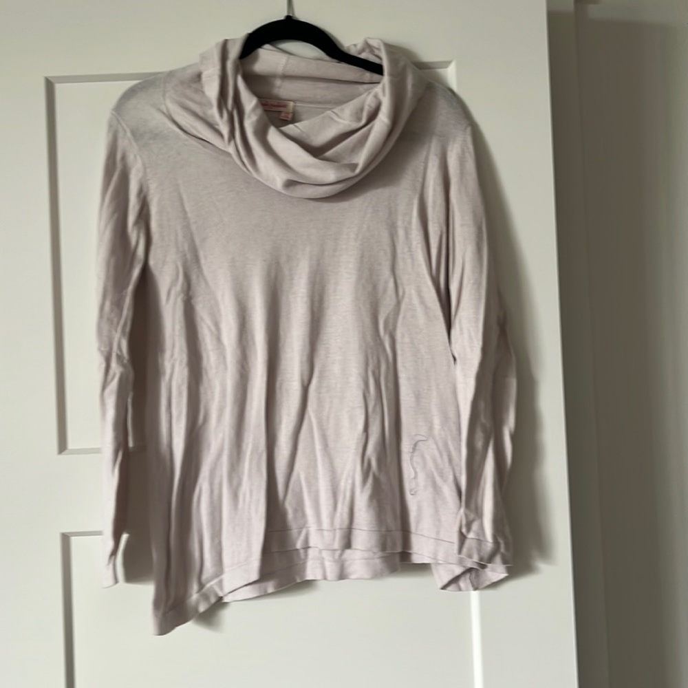 Fresh produce light pink cowl neck sweater. Soft and light weight.